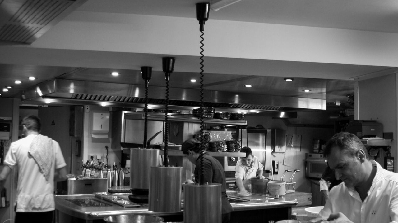 Cucina professionale in attività